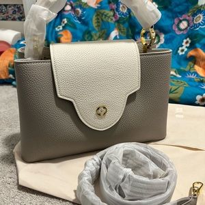 White and Gray Handbag